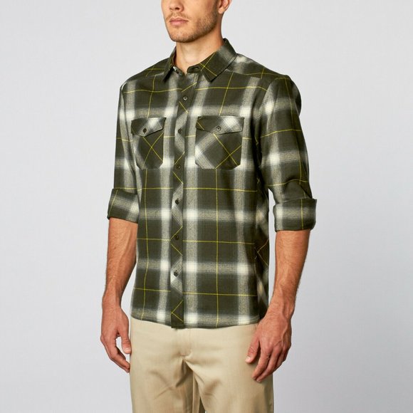 Icebreaker Shirts Merino Flannel Shirt Large Euc Green Poshmark